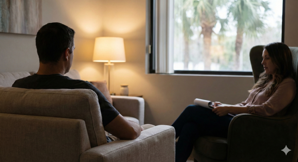 Therapy for adults in Orlando helping professionals manage burnout anxiety and emotional regulation