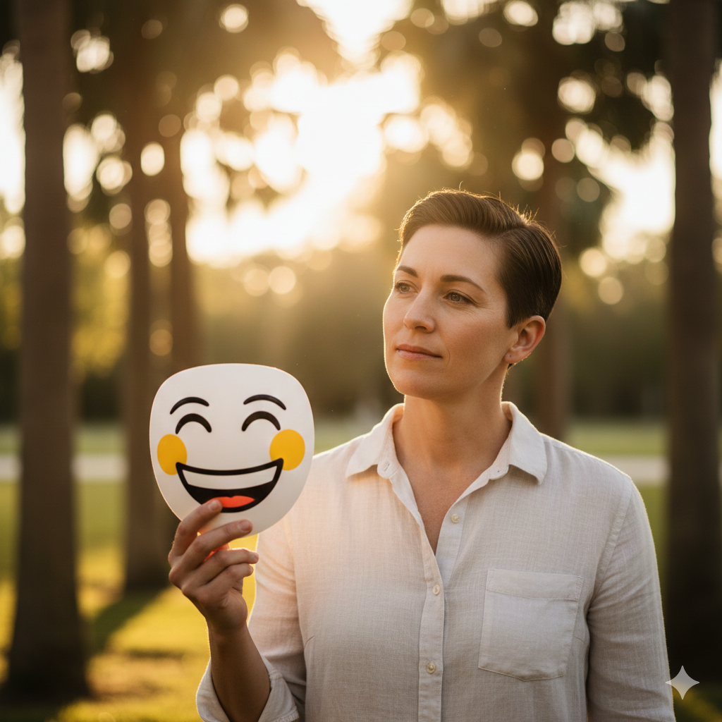 A resident seeking depression counseling near Orlando, moving past the pressure of maintaining a functional mask to find authentic healing.